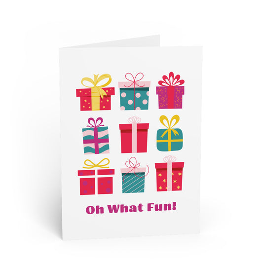 Christmas Oh What Fun! Subtle Twist Greeting Card | Modern Soft Vibe